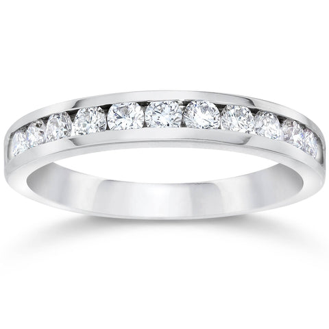 Platinum 1/2Ct Channel Set Diamond Wedding Ring
