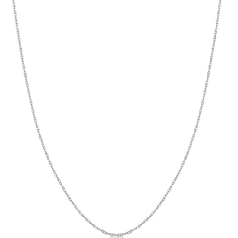 14k White Gold 0.7-mm Round Cable Chain (18 inches)
