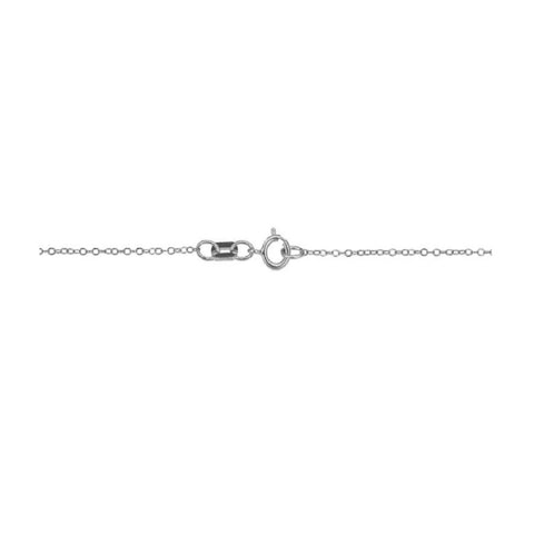 14k White Gold 0.7-mm Round Cable Chain (18 inches)