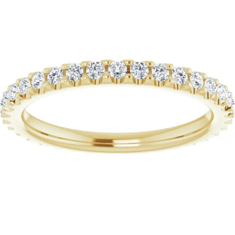 3/8ct Diamond Eternity Ring 14k Yellow Gold Womens Stackable Wedding Band